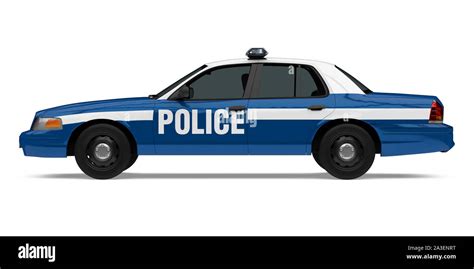 Police Car Isolated Stock Photo Alamy