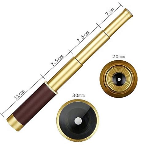 Pirate Brass Telescope，sgodde 25x30 Zoomable Spyglass，collapsible