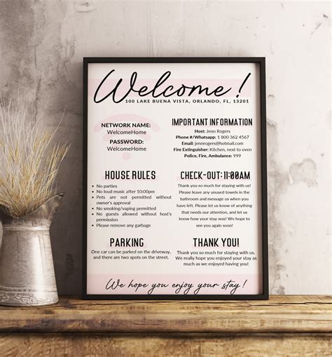 Welcome Message For Airbnb Guest Template