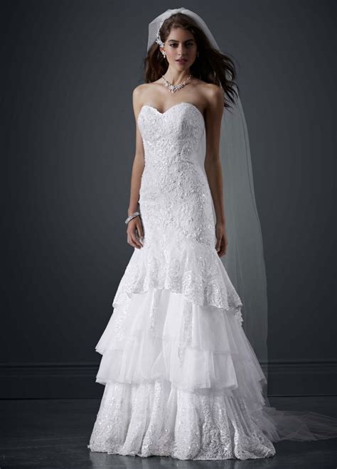 Luxe By Davids Bridal Sweetheart Lace Mermaid Wedding