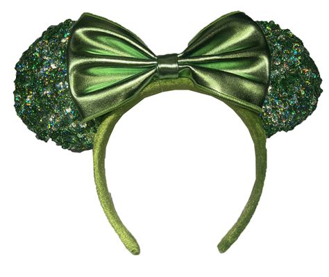 Disney Ears Headband Minnie Mouse Sequined Light Green