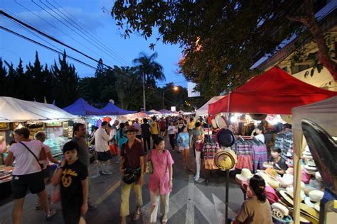 Chiang Mai Sunday Walking Street Market Weekend Night
