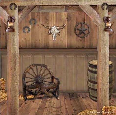 Barn Backdrop Saloon Decor Wild West Theme Western Decor
