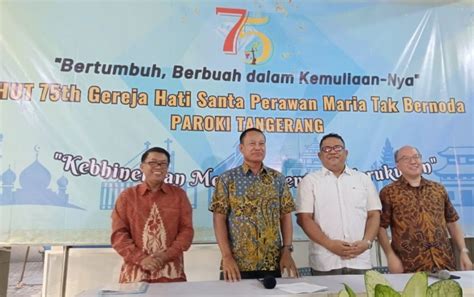 Rayakan HUT Ke 75 Gereja HSPMTB Paroki Tangerang Bakal Gelar Doa
