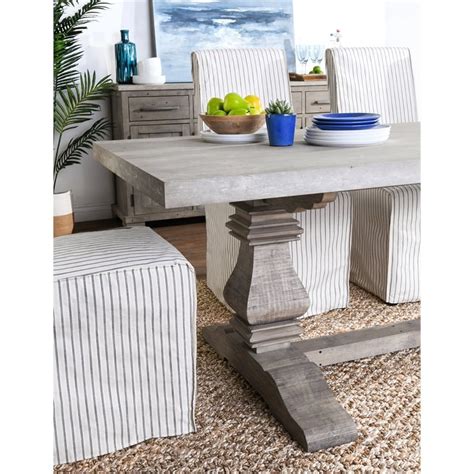 Kosas Home Mckee Reclaimed Pine Dining Table In Antique Gray Khaki