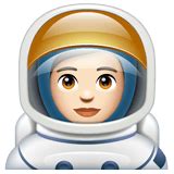 ??‍? Astronaut: Light Skin Tone Emoji on WhatsApp 2.20.198.15