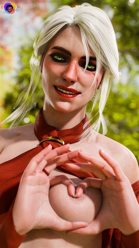 Rule 34 1girls 3d Astex Breast Out Ciri Close Up Clothed Female Female Only Heart Gesture