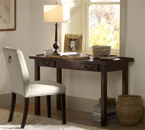 Pottery barn farmhouse style vintage wooden desk. Bramwell Writing Desk | Pottery Barn