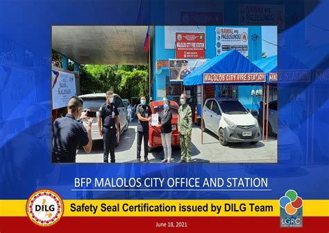 Dilg Inspection And Certification Teams In Bulacan Issue Safety Seal