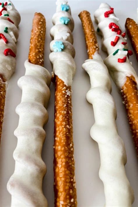 Festive Dipped Pretzel Rods With Caramel Twist Scrambled Chefs