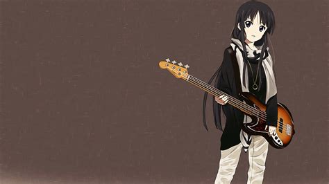Wallpaper K On Akiyama Mio Anime Girls Guitar 1920x1080