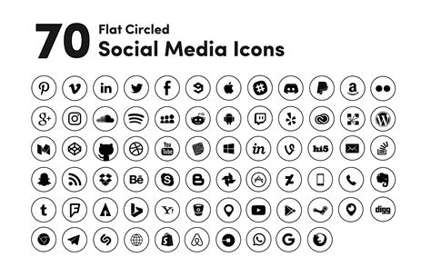 Social Media Icons Black Circled Graphic By Robert4 · Creative Fabrica