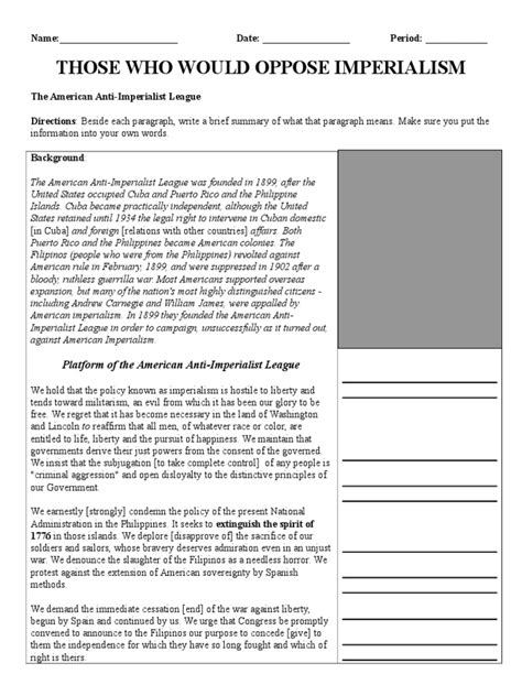 I will use these worksheets in conjunction with observations. Motives For Imperialism Worksheet : S6 The Shaping Of The ...