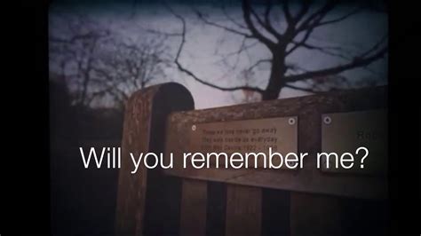 Will You Remember Me Lyrics Video Youtube