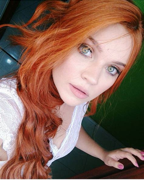 The Contrast With So Blue Eyes It Is Gorgeous Stunning Redhead