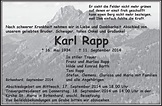 Traueranzeigen von Karl Rapp | schwaebische.de Trauerportal
