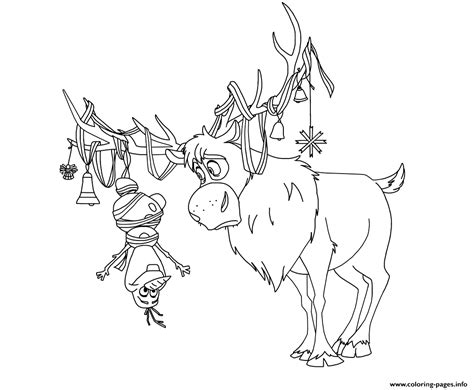 Sven Reindeer With Heart Of A Labrador Coloring Page Printable