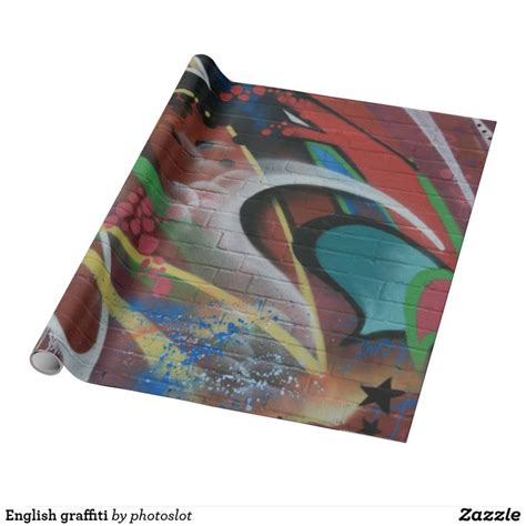 English Graffiti Wrapping Paper Wrapping Paper Wraps Paper