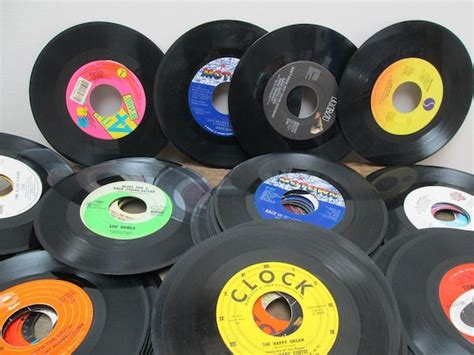 Vintage Vinyl 45 Records 30 For Centerpieces Table By Oldendesigns