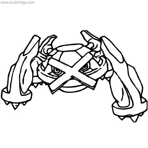 Mega Pokemon Coloring Pages Metagross XColorings