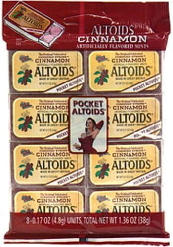 Altoids Cinnamon Flavored Mints 8 Ea Nutrition Information Innit