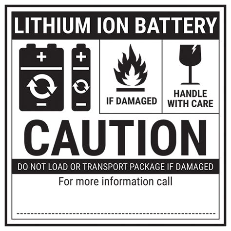 lithium ion battery shipping label