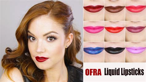 ofra long lasting liquid lipstick swatches all 41 shades youtube