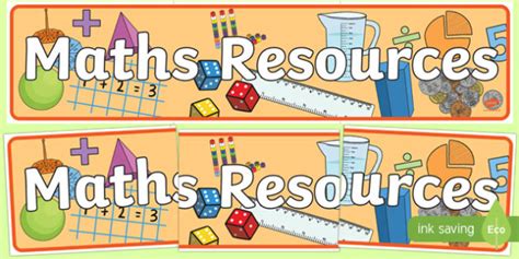 Maths Resources Display Banner Teacher Made