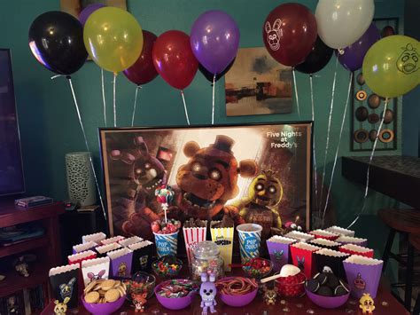 My Daughters Five Nights At Freddys Candy Table Five Nights At Freddy