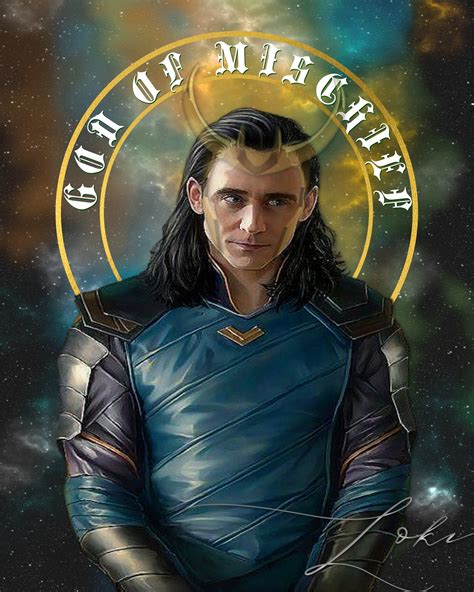 Loki God Of Mischief Custom Art Print Etsy