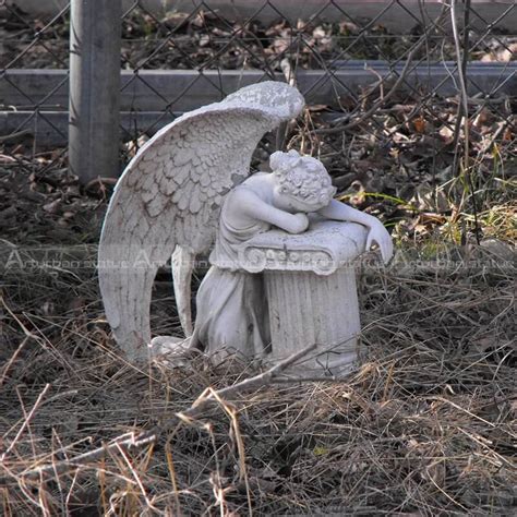 Weeping Angel Sculpturesad Angel Statue Crying On Pillar