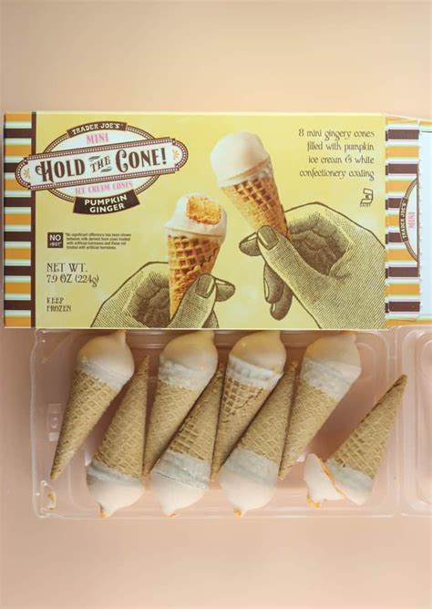Trader Joes Pumpkin Ginger Hold The Cone Mini Ice Cream Cone Trader Joes Trader Joes Food