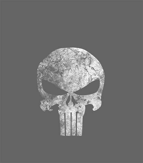 Marvel Punisher Skull Symbol Distressed Graphic Digital Art By Kade