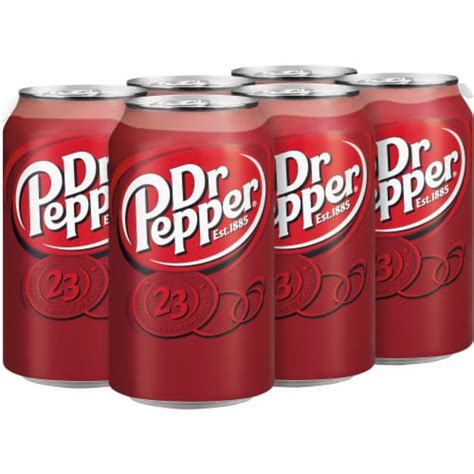 Dr Pepper Soda 6 Cans 12 Fl Oz Fred Meyer