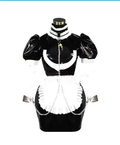 sexy sissy maid pvc dress uniform lockable cosplay costume tailor made 36 29 picclick