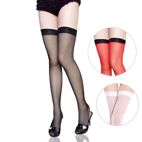 Buy Fashion Sheer Thigh High Stockings For Women Patchwork Sexy Stockings Sexy