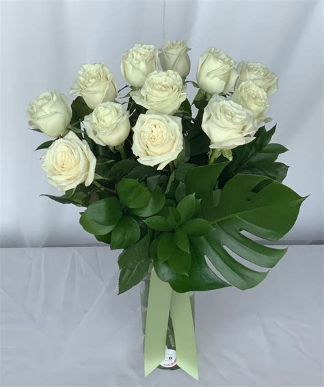 1 Dozen Premium Long Stem White Roses