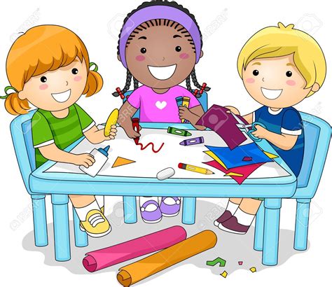 45 Child Working Hard Clipart Collection