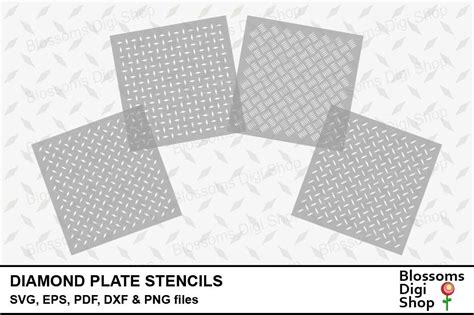 Diamond Plate Stencils Graphic By Blossomsdigishop · Creative Fabrica
