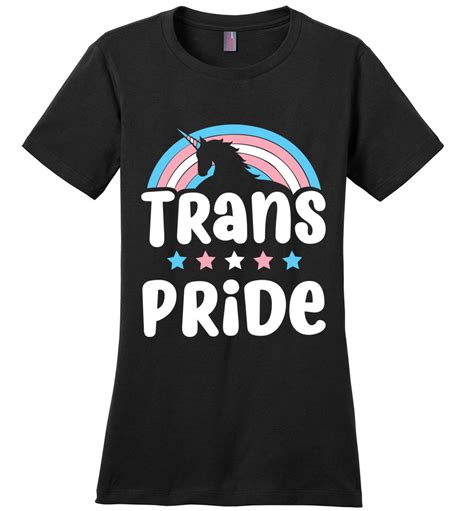 Trans Pride Ladies Perfect Weight Tee March For Lgbtq