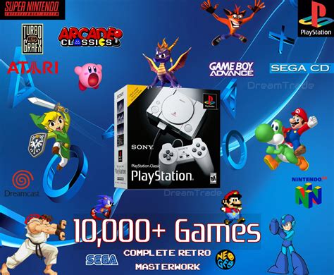 Playstation Classic Retro Gaming System 10000 Games 30 Consoles Snes