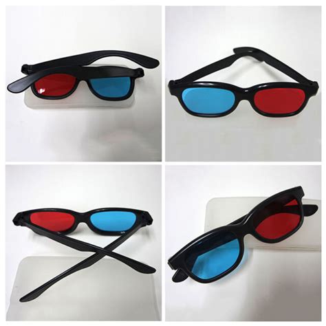 Red Blue 3d Glasses Frame For Dimensional Anaglyph Movie Tv Dvd Game