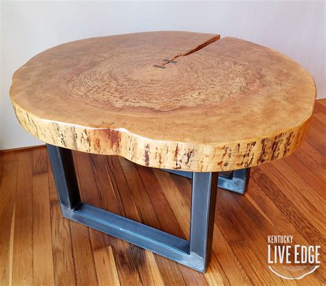 Round Coffee Table Live Edge Industrial Tree Slice Log