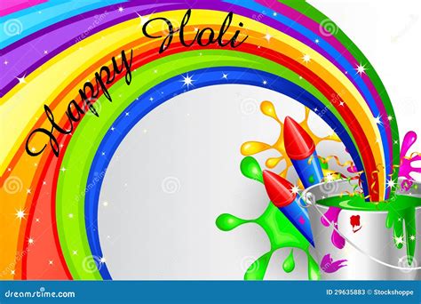 Holi Celebration Color Stain From Brush Logo For Indian Holi H