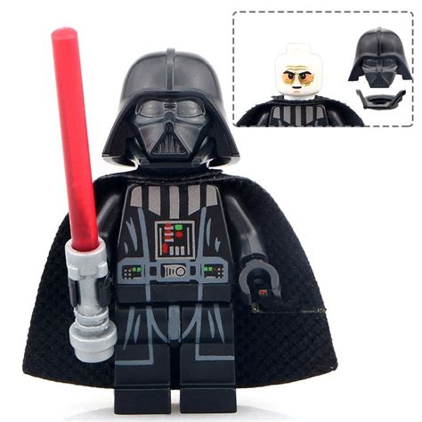 Darth Vader With Red Lightsaber Star Wars Lego Minifigure Toys
