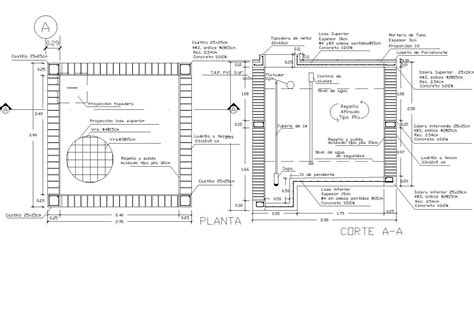 Cistern Plan Detail Dwg File Cadbull