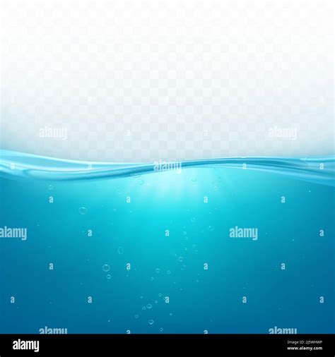 Water Wave Surface Liquid Ocean Line Or Sea Underwater Level With Air