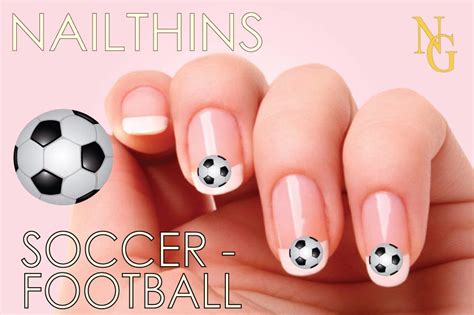 Soccer Nail Decal Nail Art Nail Design Nailthins Soccer Nails Nail