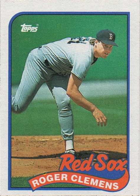 Roger Clemens 1989 Topps 450 Boston Red Sox Baseball Card