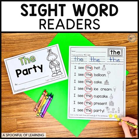100 Printable Sight Word Readers For Kindergarten A Spoonful Of Learning